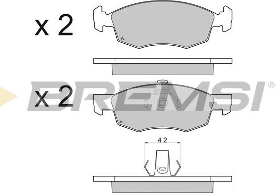 Bremsi BP2951 - Тормозные колодки, дисковые, комплект autosila-amz.com