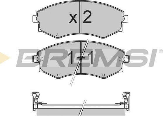 Bremsi BP2964 - Тормозные колодки, дисковые, комплект autosila-amz.com