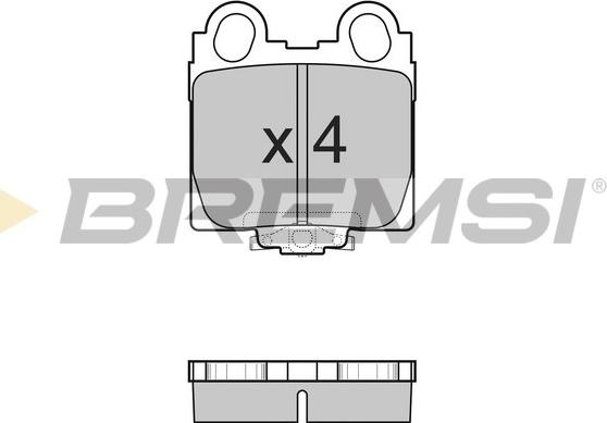 Bremsi BP2962 - Тормозные колодки, дисковые, комплект autosila-amz.com