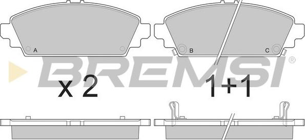 Bremsi BP2904 - Тормозные колодки, дисковые, комплект autosila-amz.com