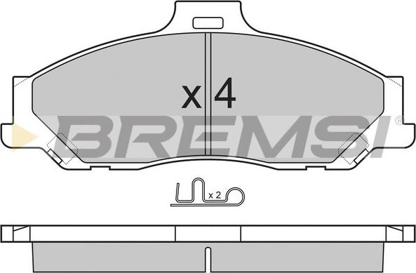 Bremsi BP2905 - Тормозные колодки, дисковые, комплект autosila-amz.com