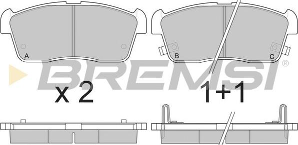 Bremsi BP2902 - Тормозные колодки, дисковые, комплект autosila-amz.com