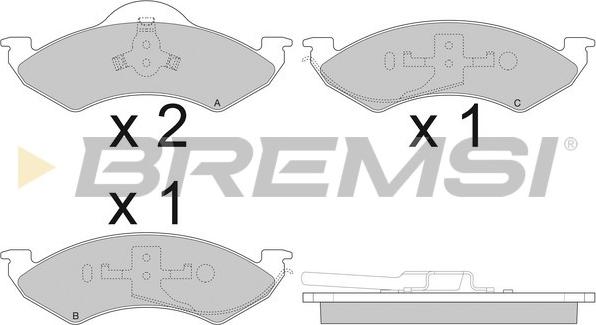 Bremsi BP2919 - Тормозные колодки, дисковые, комплект autosila-amz.com