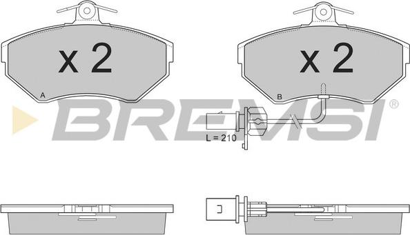 Bremsi BP2935 - Тормозные колодки, дисковые, комплект autosila-amz.com