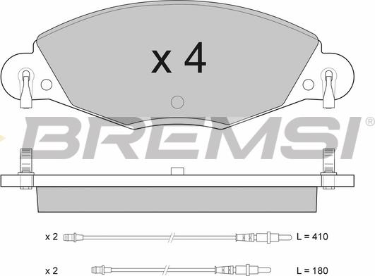 Bremsi BP2937 - Тормозные колодки, дисковые, комплект autosila-amz.com