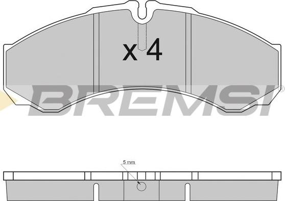 Bremsi BP2925 - Тормозные колодки, дисковые, комплект autosila-amz.com