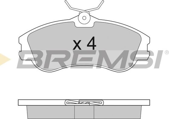 Bremsi BP2921 - Тормозные колодки, дисковые, комплект autosila-amz.com
