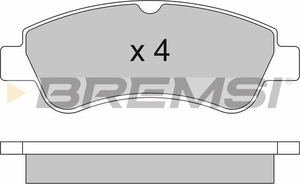 Bremsi BP2928 - Тормозные колодки, дисковые, комплект autosila-amz.com