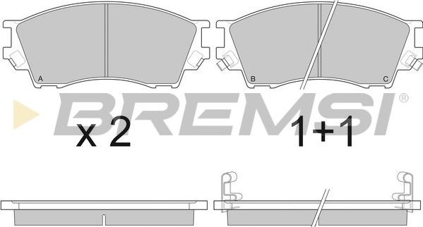 Bremsi BP2923 - Тормозные колодки, дисковые, комплект autosila-amz.com