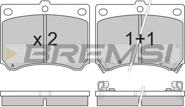 Bremsi BP2491 - Тормозные колодки, дисковые, комплект autosila-amz.com