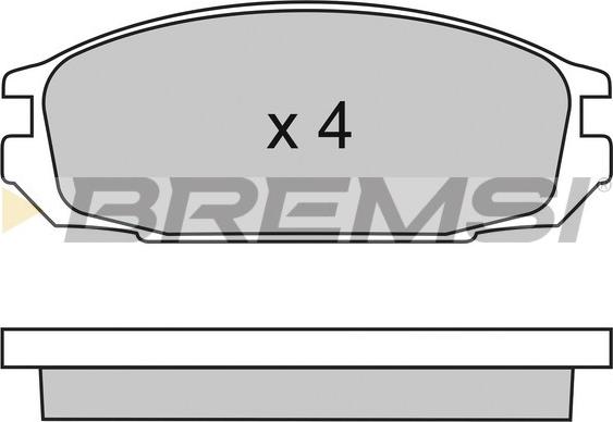 Bremsi BP2445 - Тормозные колодки, дисковые, комплект autosila-amz.com