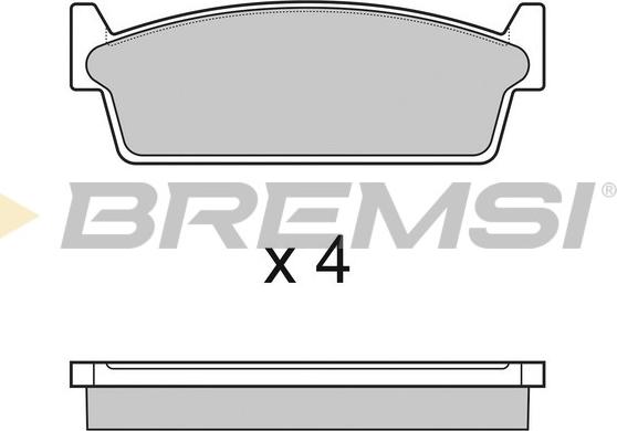 Bremsi BP2440 - Тормозные колодки, дисковые, комплект autosila-amz.com