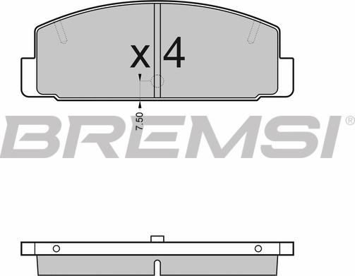 Bremsi BP2448 - Тормозные колодки, дисковые, комплект autosila-amz.com