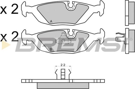 Bremsi BP2456 - Тормозные колодки, дисковые, комплект autosila-amz.com