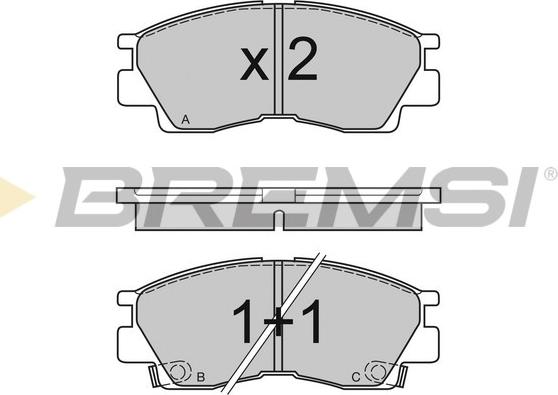 Bremsi BP2453 - Тормозные колодки, дисковые, комплект autosila-amz.com