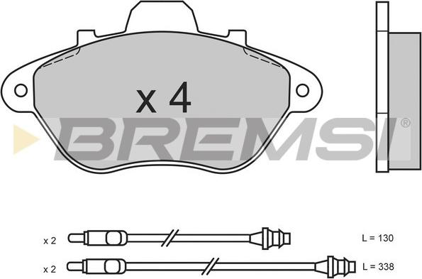 Bremsi BP2465 - Тормозные колодки, дисковые, комплект autosila-amz.com