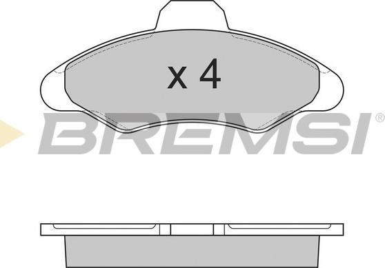 Bremsi BP2462 - Тормозные колодки, дисковые, комплект autosila-amz.com