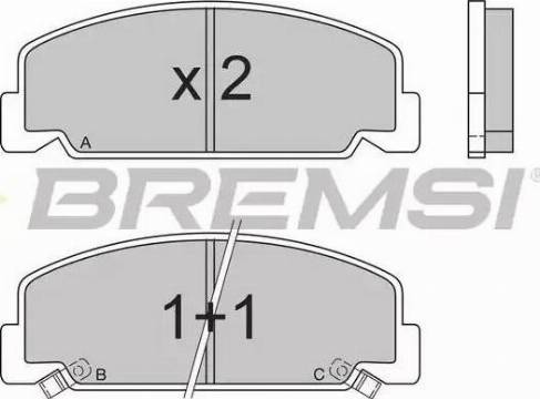 Bremsi BP2406 - Тормозные колодки, дисковые, комплект autosila-amz.com