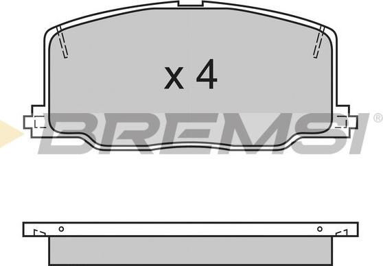 Bremsi BP2411 - Тормозные колодки, дисковые, комплект autosila-amz.com