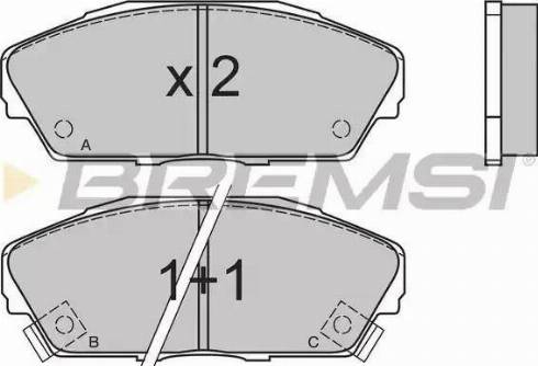 Bremsi BP2480 - Тормозные колодки, дисковые, комплект autosila-amz.com