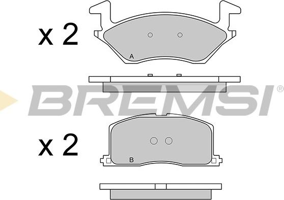 Bremsi BP2481 - Тормозные колодки, дисковые, комплект autosila-amz.com