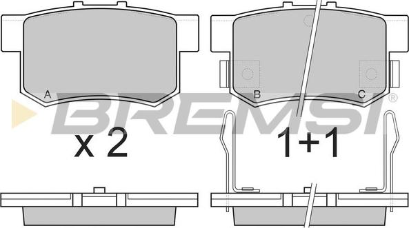 Bremsi BP2483 - Тормозные колодки, дисковые, комплект autosila-amz.com