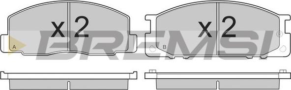 Bremsi BP2435 - Тормозные колодки, дисковые, комплект autosila-amz.com