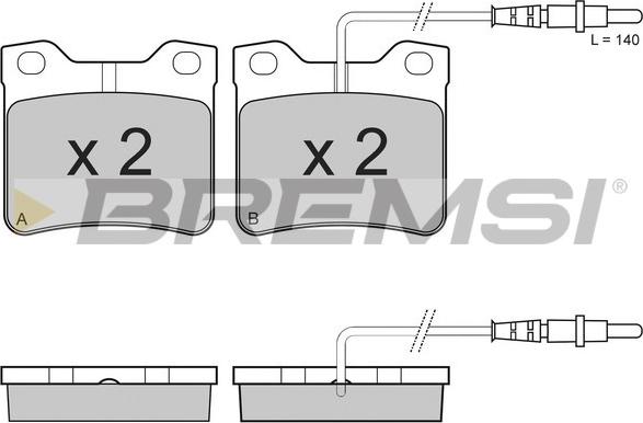 Bremsi BP2431 - Тормозные колодки, дисковые, комплект autosila-amz.com