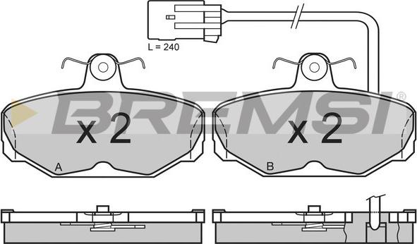 Bremsi BP2591 - Тормозные колодки, дисковые, комплект autosila-amz.com