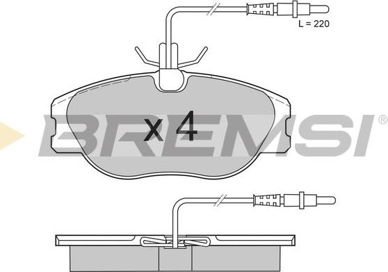 Bremsi BP2598 - Тормозные колодки, дисковые, комплект autosila-amz.com