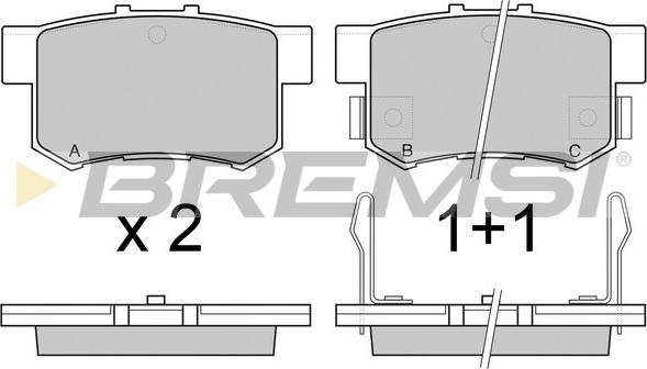 Bremsi BP2544 - Тормозные колодки, дисковые, комплект autosila-amz.com