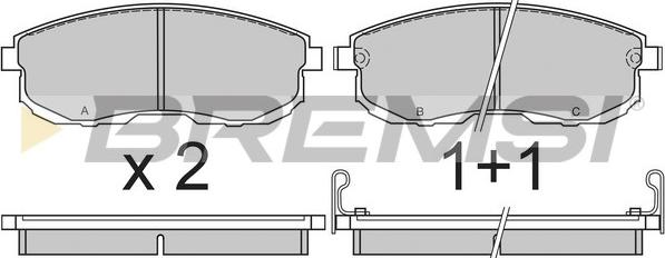 Bremsi BP2569 - Тормозные колодки, дисковые, комплект autosila-amz.com