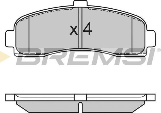 Bremsi BP2563 - Тормозные колодки, дисковые, комплект autosila-amz.com