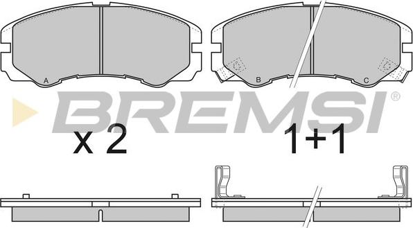 Bremsi BP2580 - Тормозные колодки, дисковые, комплект autosila-amz.com