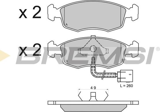 Bremsi BP2583 - Тормозные колодки, дисковые, комплект autosila-amz.com