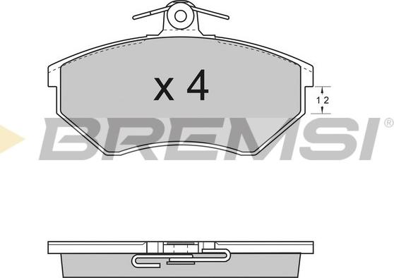Bremsi BP2531 - Тормозные колодки, дисковые, комплект autosila-amz.com