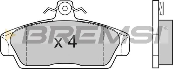 Bremsi BP2529 - Тормозные колодки, дисковые, комплект autosila-amz.com