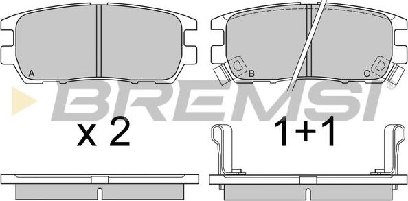 Bremsi BP2574 - Тормозные колодки, дисковые, комплект autosila-amz.com