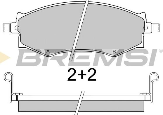 Bremsi BP2572 - Тормозные колодки, дисковые, комплект autosila-amz.com