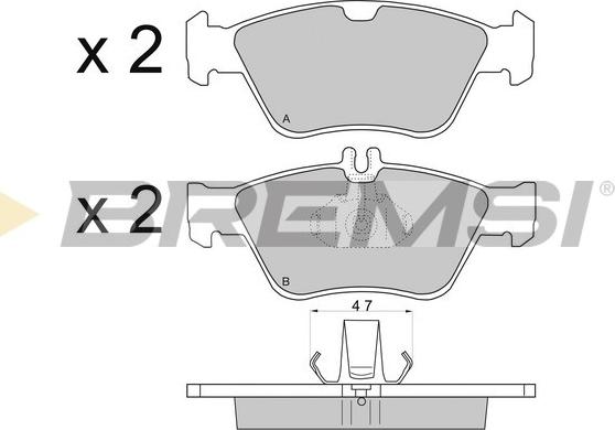 Bremsi BP2694 - Тормозные колодки, дисковые, комплект autosila-amz.com