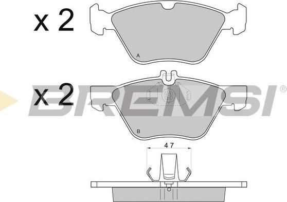 Bremsi BP2695 - Тормозные колодки, дисковые, комплект autosila-amz.com