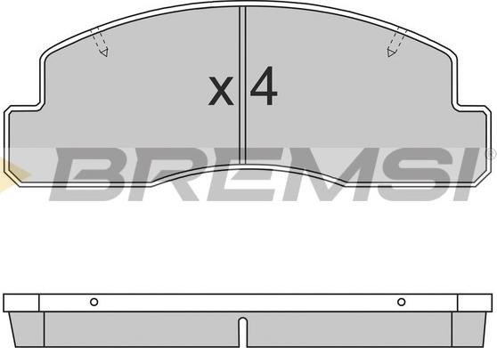 Bremsi BP2696 - Тормозные колодки, дисковые, комплект autosila-amz.com