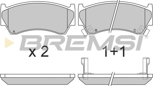 Bremsi BP2691 - Тормозные колодки, дисковые, комплект autosila-amz.com