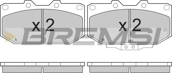 Bremsi BP2649 - Тормозные колодки, дисковые, комплект autosila-amz.com