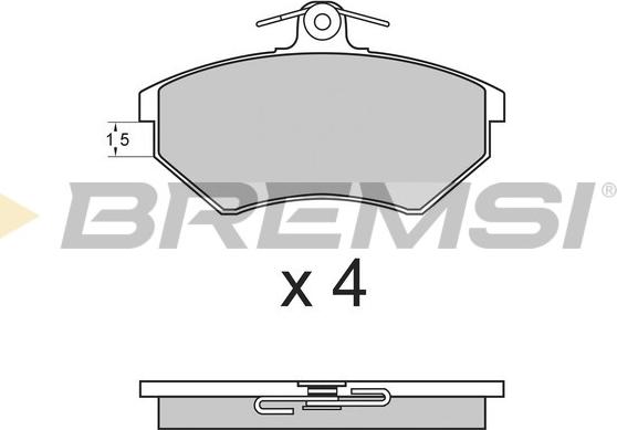 Bremsi BP2641 - Тормозные колодки, дисковые, комплект autosila-amz.com