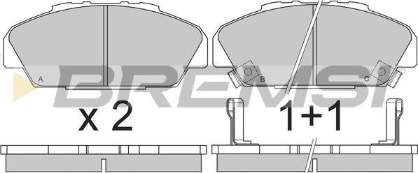 Bremsi BP2648 - Тормозные колодки, дисковые, комплект autosila-amz.com