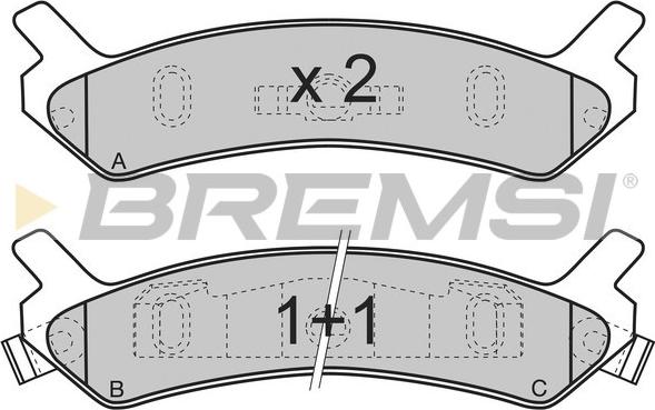 Bremsi BP2655 - Тормозные колодки, дисковые, комплект autosila-amz.com