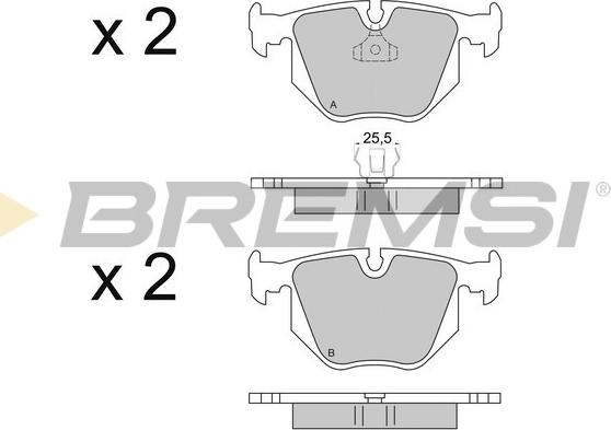 Bremsi BP2652 - Тормозные колодки, дисковые, комплект autosila-amz.com