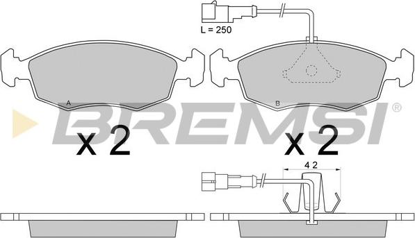 Bremsi BP2669 - Тормозные колодки, дисковые, комплект autosila-amz.com