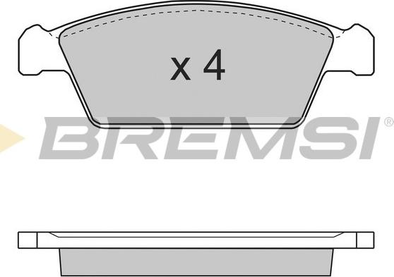 Bremsi BP2668 - Тормозные колодки, дисковые, комплект autosila-amz.com